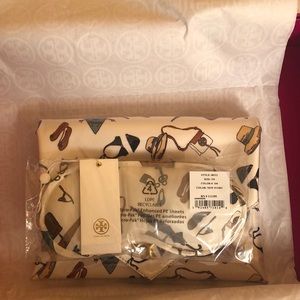 Tory Burch clutch and eye mask set
